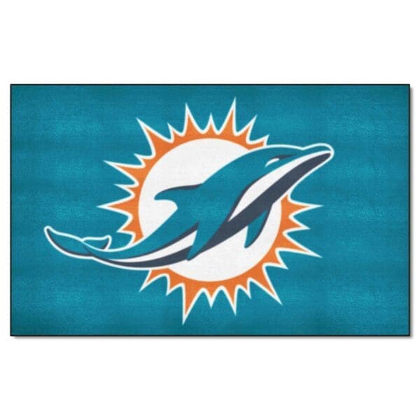 Miami Dolphins Ulti Mat Rug 5ft. x 8ft 1 scaled