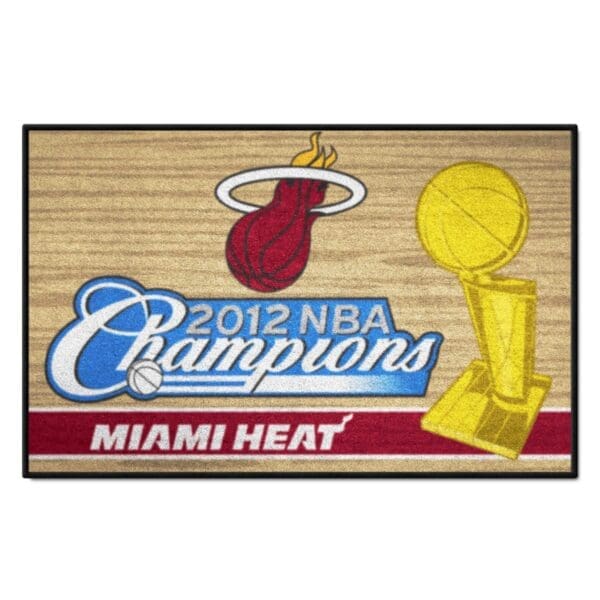 Miami Heat 2012 NBA Champions Starter Mat Accent Rug 19in. x 30in. 13772 1 scaled