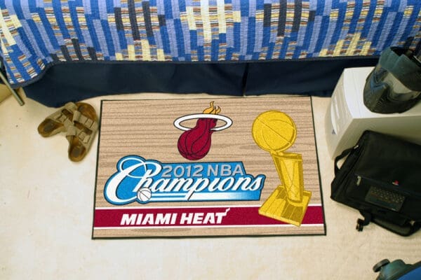 Miami Heat 2012 NBA Champions Starter Mat Accent Rug - 19in. x 30in.-13772