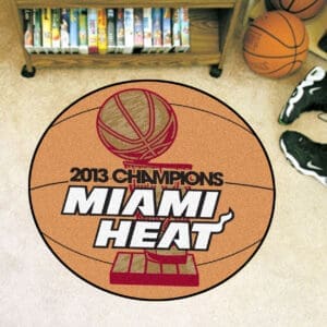 Miami Heat 2013 NBA Champions Basketball Rug - 27in. Diameter-15186