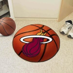 Miami Heat Basketball Rug - 27in. Diameter-10207