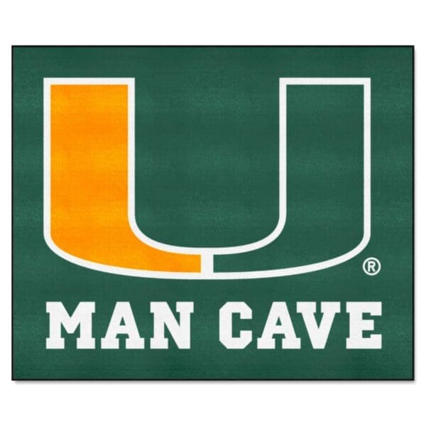 Miami Hurricanes Man Cave Tailgater Rug 5ft. x 6ft 1 scaled