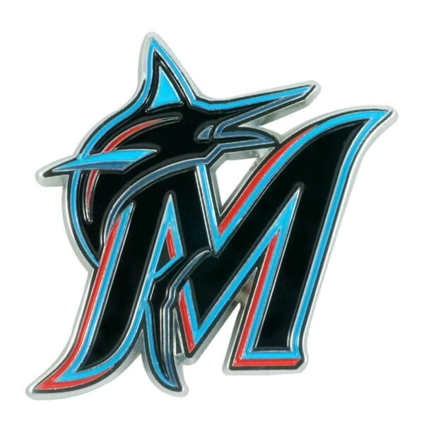 Miami Marlins 3D Color Metal Emblem 1