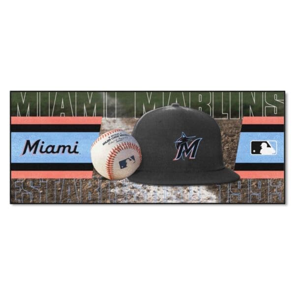 Miami Marlins Baseball Runner Rug 30in. x 72in 1 1 scaled