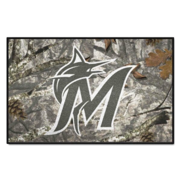 Miami Marlins Camo Starter Mat Accent Rug 19in. x 30in 1 scaled