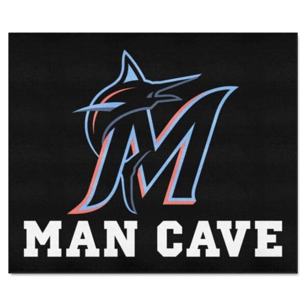 Miami Marlins Man Cave Tailgater Rug 5ft. x 6ft 1 scaled