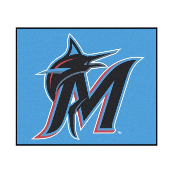 Miami Marlins Tailgater Rug 5ft. x 6ft 1
