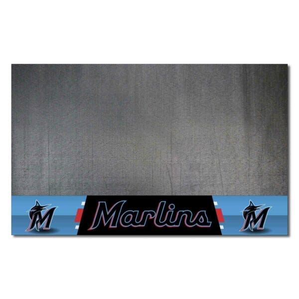 Miami Marlins Vinyl Grill Mat 26in. x 42in 1 scaled