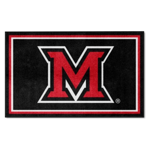 Miami OH Redhawks 4ft. x 6ft. Plush Area Rug 1 scaled