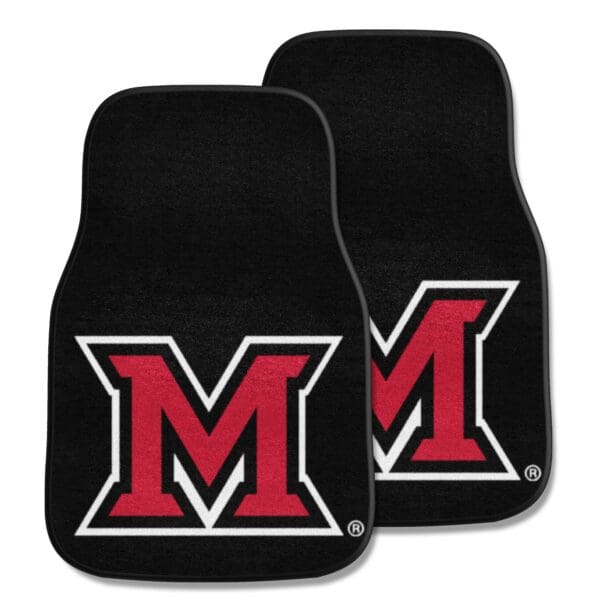 Miami OH Redhawks Front Carpet Car Mat Set 2 Pieces 1 scaled