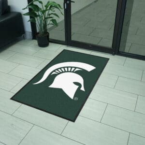 Michigan State 3X5 High-Traffic Mat with Durable Rubber Backing - Portrait Orientation
