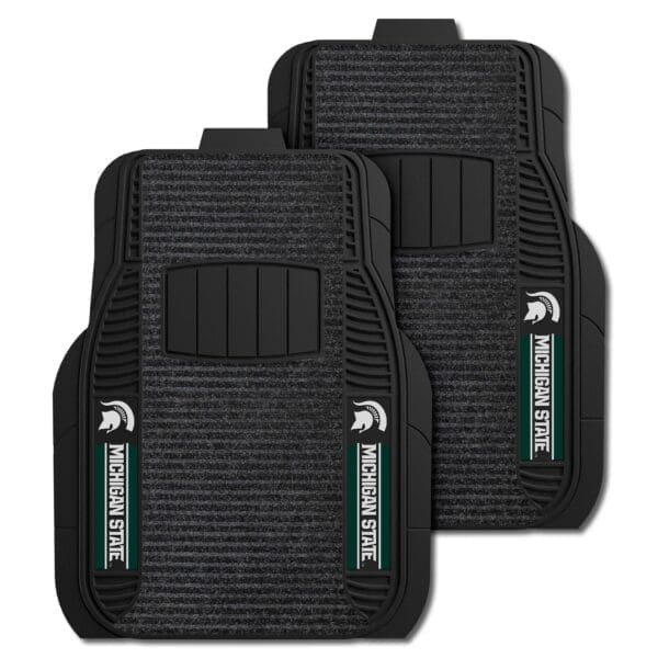Michigan State Spartans 2 Piece Deluxe Car Mat Set 1 scaled