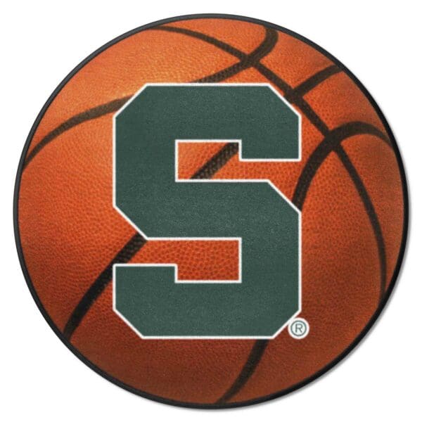Michigan State Spartans Basketball Rug 27in. Diameter 1 1 scaled