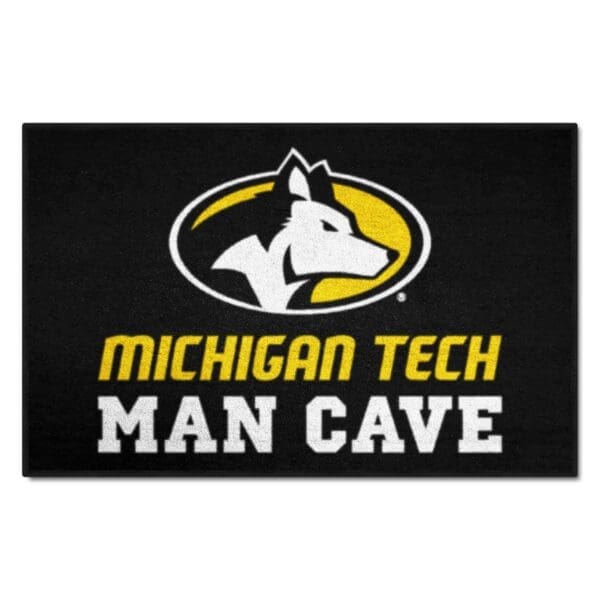 Michigan Tech Huskies Man Cave Starter Mat Accent Rug 19in. x 30in 1 scaled