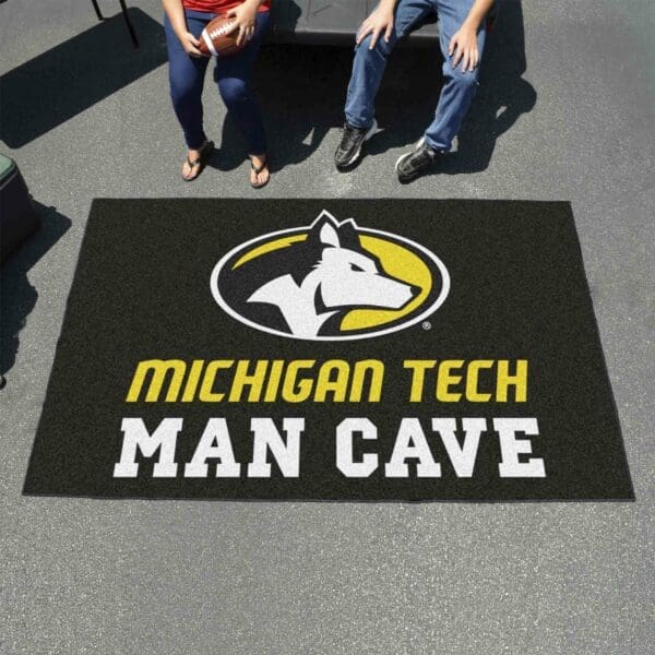 Michigan Tech Huskies Man Cave Ulti-Mat Rug - 5ft. x 8ft.