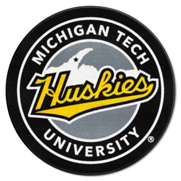 Michigan Tech Huskies Roundel Rug 27in. Diameter 1 scaled