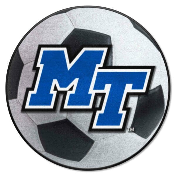 Middle Tennessee Blue Raiders Soccer Ball Rug 27in. Diameter 1 scaled