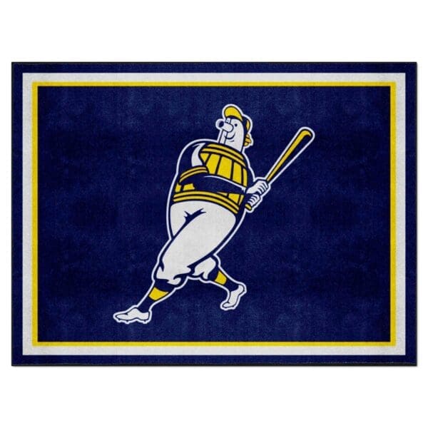 Milwaukee Brewers 8ft. x 10 ft. Plush Area Rug 1 1 scaled