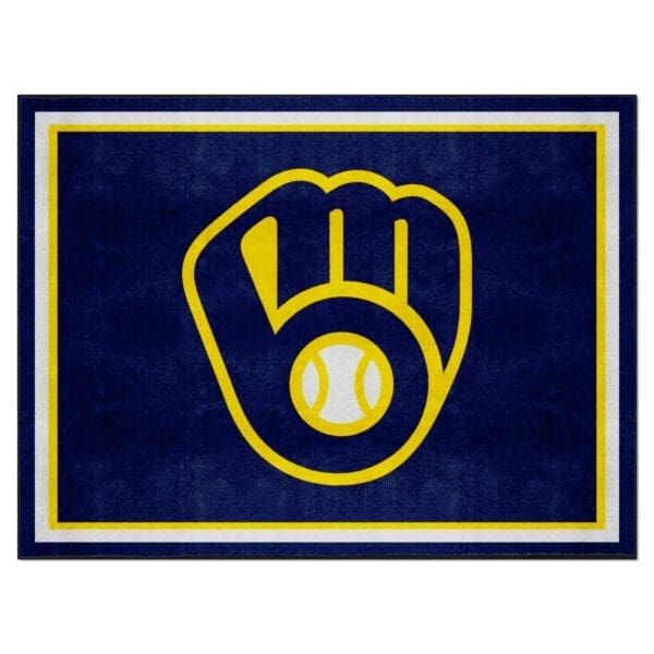 Milwaukee Brewers 8ft. x 10 ft. Plush Area Rug 1 scaled