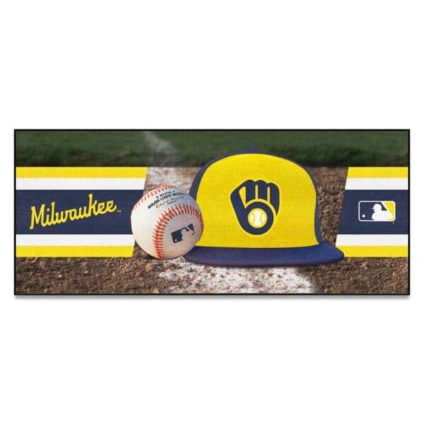 Milwaukee Brewers Baseball Runner Rug 30in. x 72in 1 1 scaled