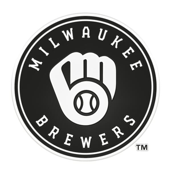 Milwaukee Brewers Molded Chrome Plastic Emblem 1