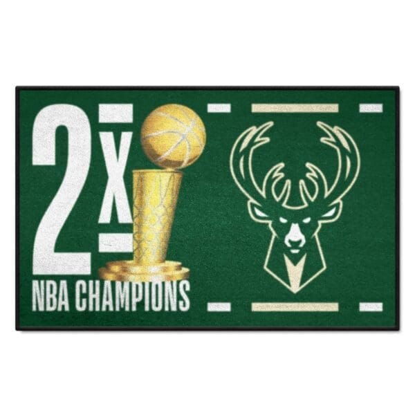 Milwaukee Bucks Dynasty Starter Mat Accent Rug 19in. x 30in. 35117 1 scaled