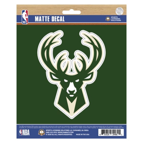 Milwaukee Bucks Matte Decal Sticker 63244 1
