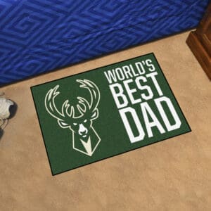 Milwaukee Bucks Starter Mat Accent Rug - 19in. x 30in. World's Best Dad Starter Mat-31193