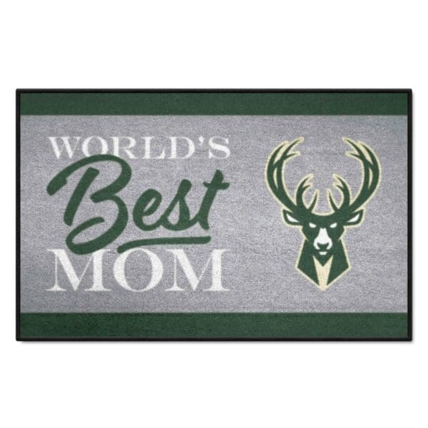 Milwaukee Bucks Worlds Best Mom Starter Mat Accent Rug 19in. x 30in. 34185 1 scaled