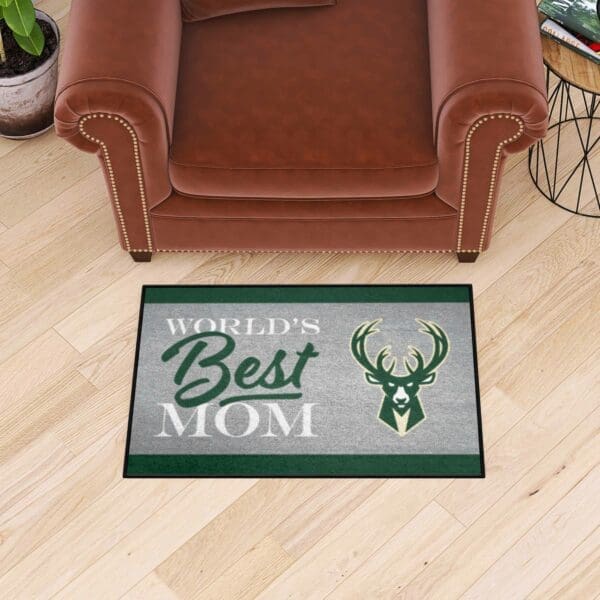 Milwaukee Bucks World's Best Mom Starter Mat Accent Rug - 19in. x 30in.-34185