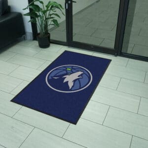 Minnesota Timberwolves 3X5 High-Traffic Mat with Durable Rubber Backing - Portrait Orientation-9930
