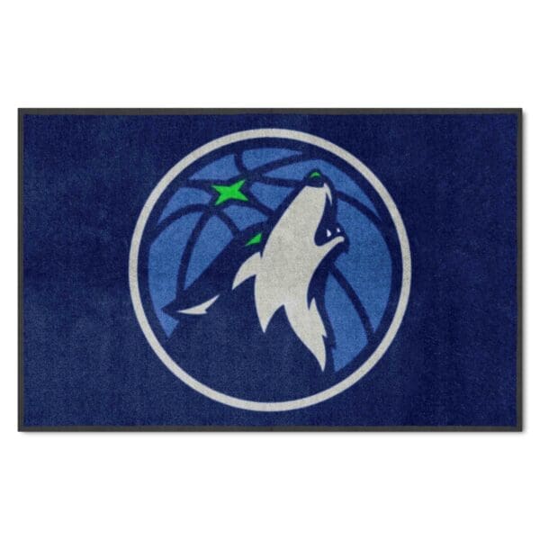 Minnesota Timberwolves 4X6 High Traffic Mat with Durable Rubber Backing Landscape Orientation 9931 1 scaled