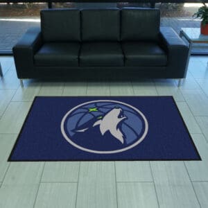 Minnesota Timberwolves 4X6 High-Traffic Mat with Durable Rubber Backing - Landscape Orientation-9931