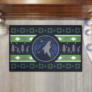 Minnesota Timberwolves Holiday Sweater Starter Mat Accent Rug - 19in. x 30in.-26832