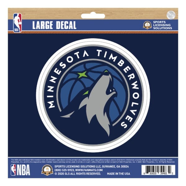 Minnesota Timberwolves Large Decal Sticker 63247 1