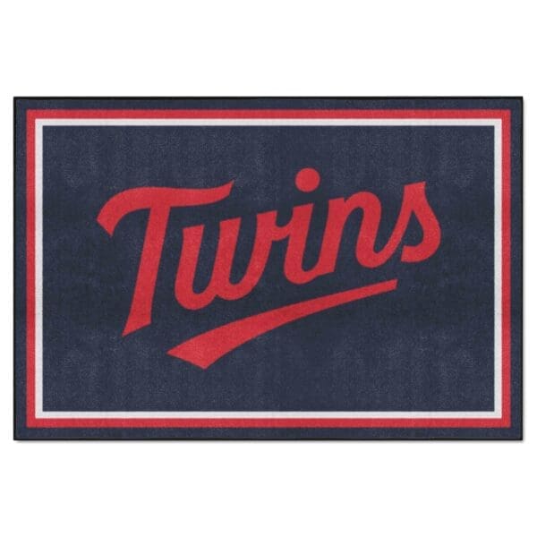 Minnesota Twins 5ft. x 8 ft. Plush Area Rug 1 scaled