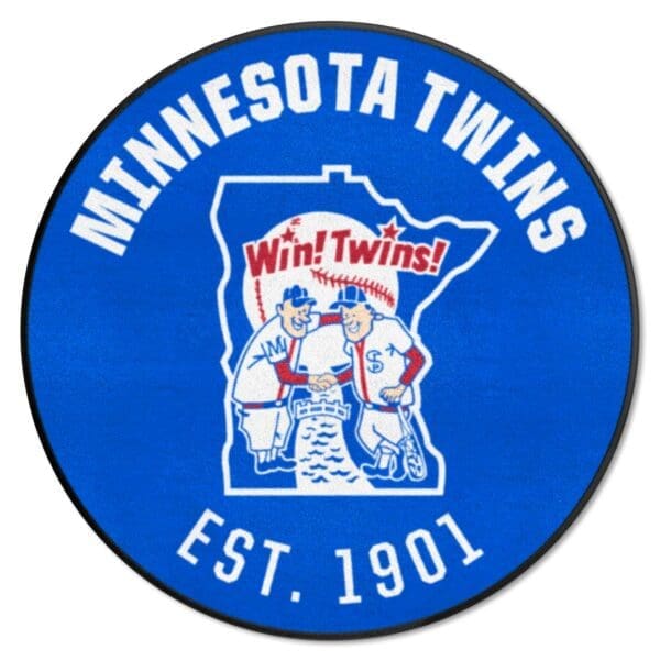 Minnesota Twins Roundel Rug 27in. Diameter1978 1 scaled