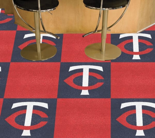 Minnesota Twins Team Carpet Tiles - 45 Sq Ft.