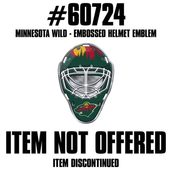 Minnesota Wild Heavy Duty Aluminium Helmet Emblem-60724