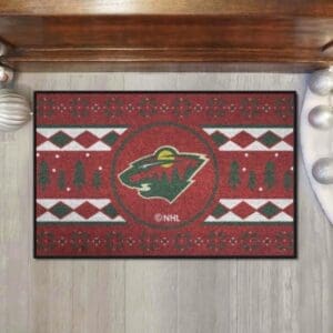Minnesota Wild Holiday Sweater Starter Mat Accent Rug - 19in. x 30in.-26858