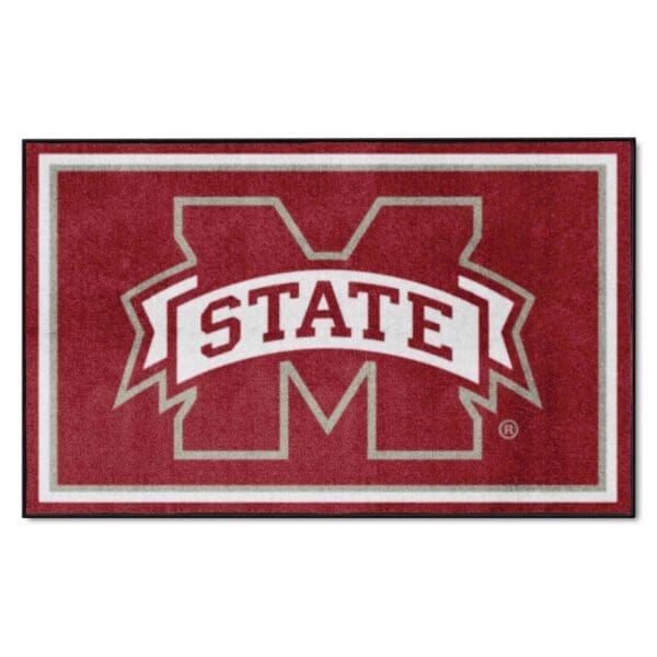 Mississippi State Bulldogs 4ft. x 6ft. Plush Area Rug 1 scaled