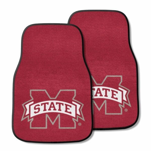 Mississippi State Bulldogs Front Carpet Car Mat Set 2 Pieces 1 scaled