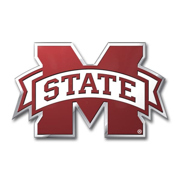 Mississippi State Bulldogs Heavy Duty Aluminum Embossed Color Emblem 1