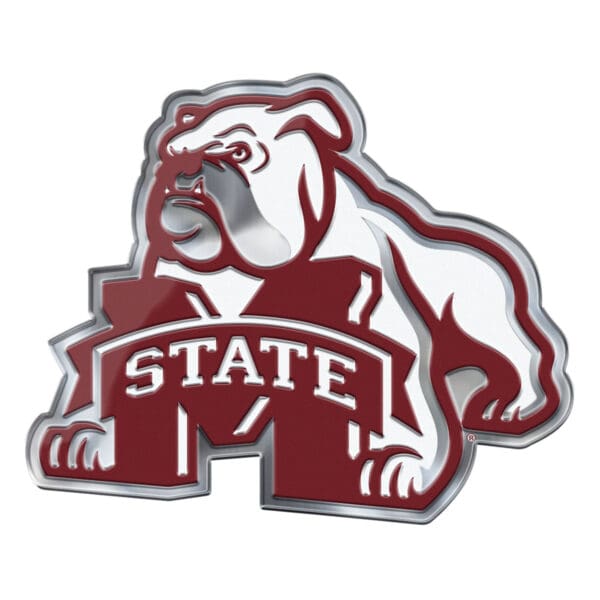 Mississippi State Bulldogs Heavy Duty Aluminum Embossed Color Emblem Alternate 1