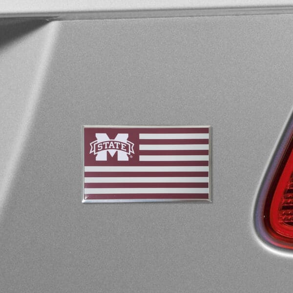 Mississippi State Bulldogs State Flag Aluminum Embossed Emblem