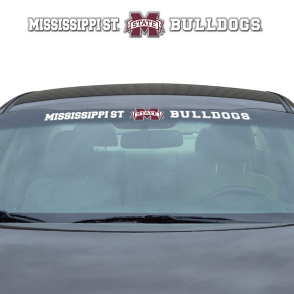 Mississippi State Bulldogs Sun Stripe Windshield Decal 3.25 in. x 34 in 1