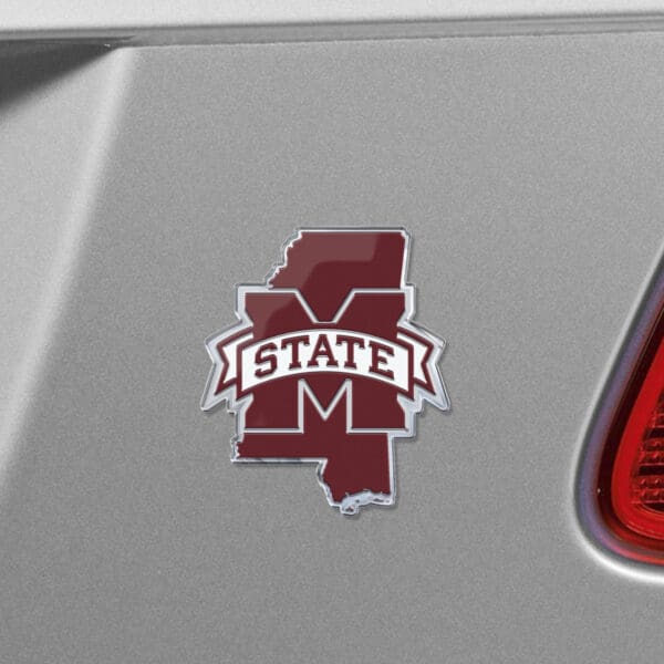 Mississippi State Bulldogs Team State Aluminum Embossed Emblem