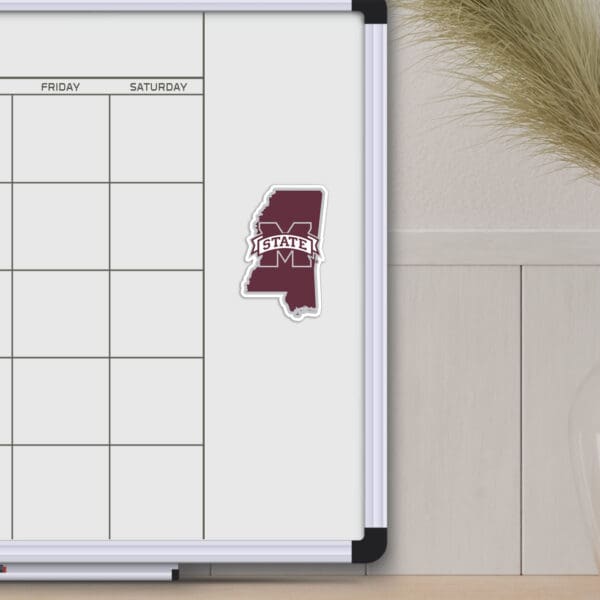 Mississippi State Bulldogs Team State Shape Decal Sticker