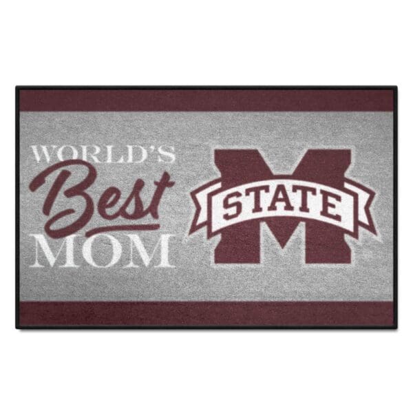 Mississippi State Bulldogs Worlds Best Mom Starter Mat Accent Rug 19in. x 30in 1 scaled