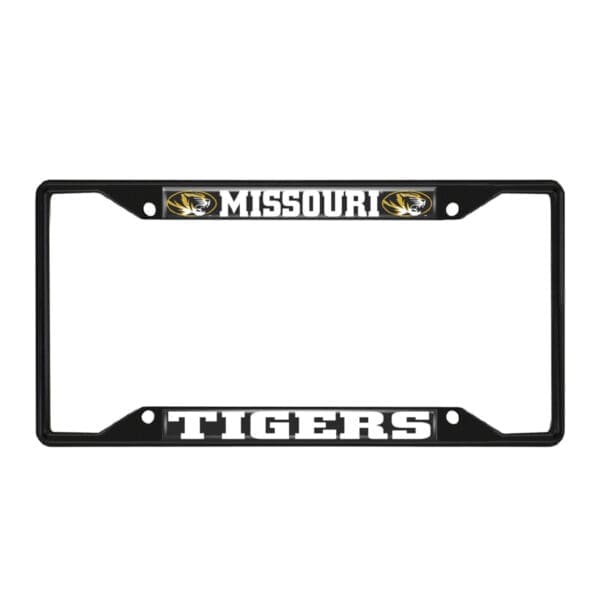 Missouri Tigers Metal License Plate Frame Black Finish 1